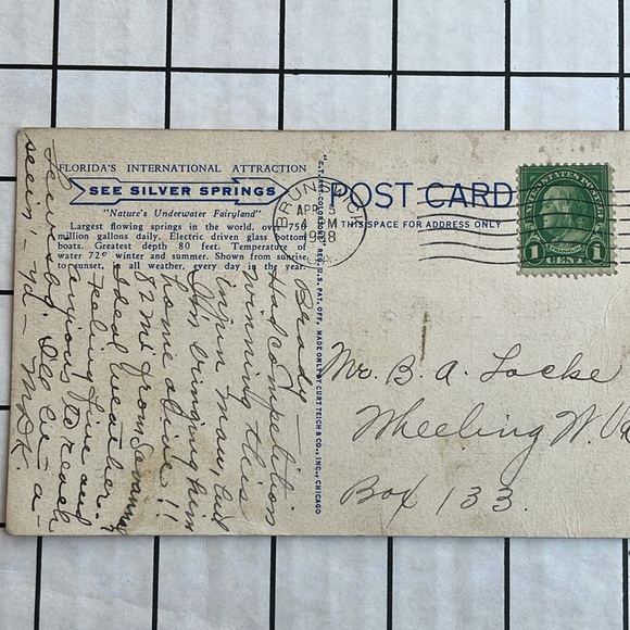 Vintage Florida postcards (6), postmarked from 1910, 1938, ca 1950's-1960's - Picture 6 of 14